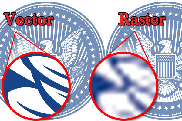 The visual difference between Vector and Raster